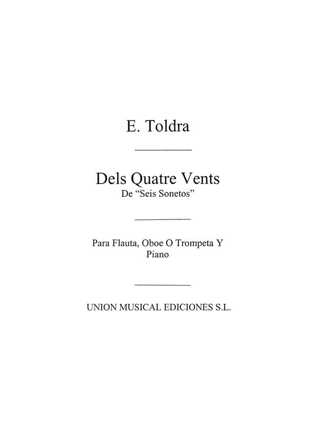 Dels Quatre Vents For Trumpet In C And Piano